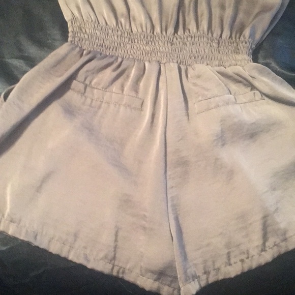 Taupe satin Romper - Picture 3 of 4